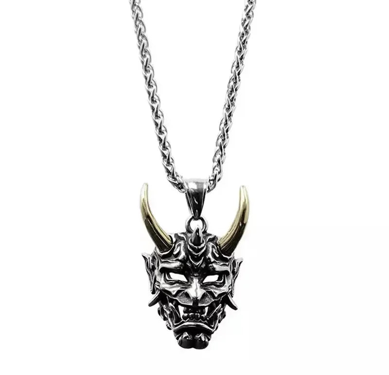 Wholesale Ghost Mask Horror Gift Halloween Necklace Jewelry Men's Necklace Hip-hop Necklace Men